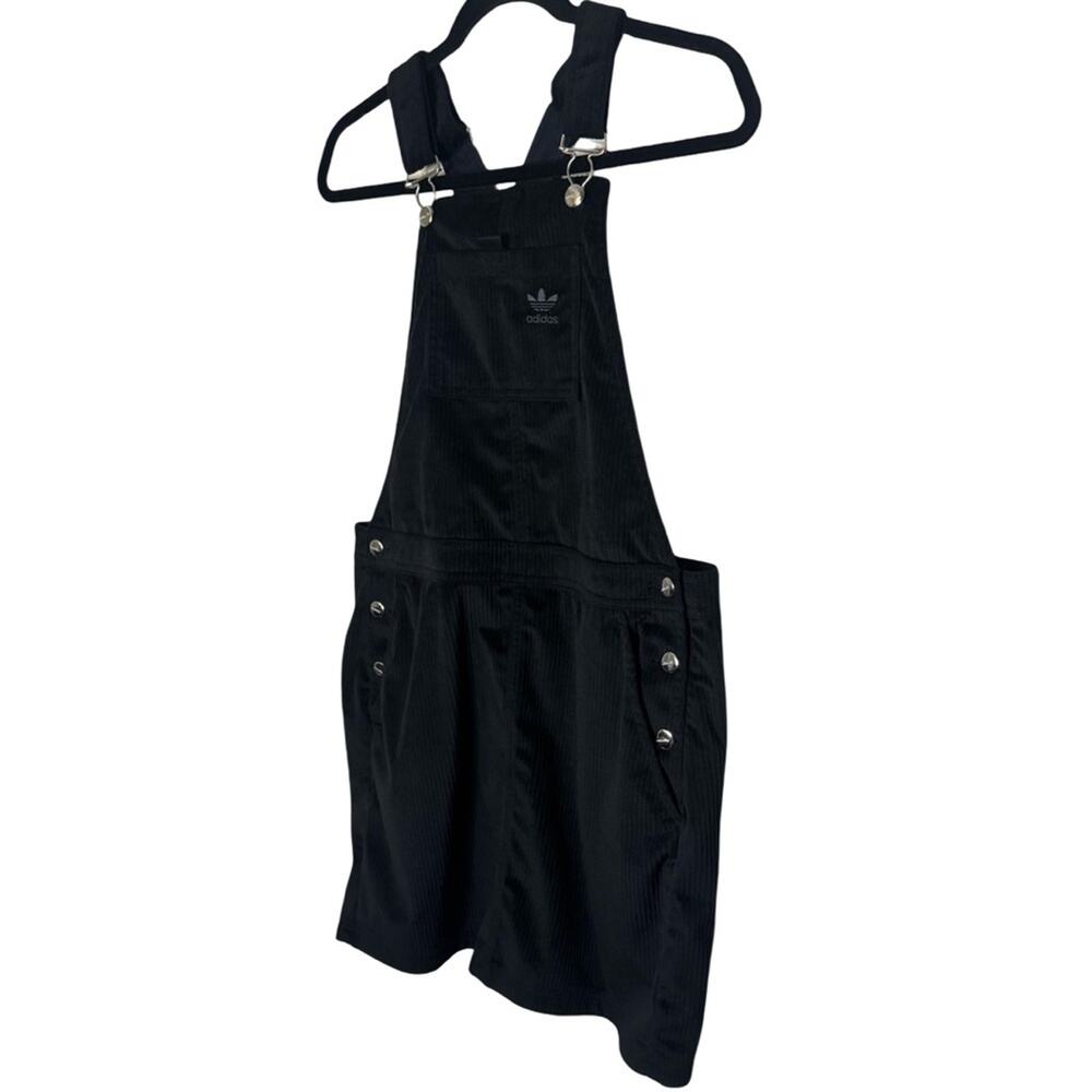 Adidas Originals Corduroy Dress Women's Size S Black Overall Dress - Picture 2 of 8